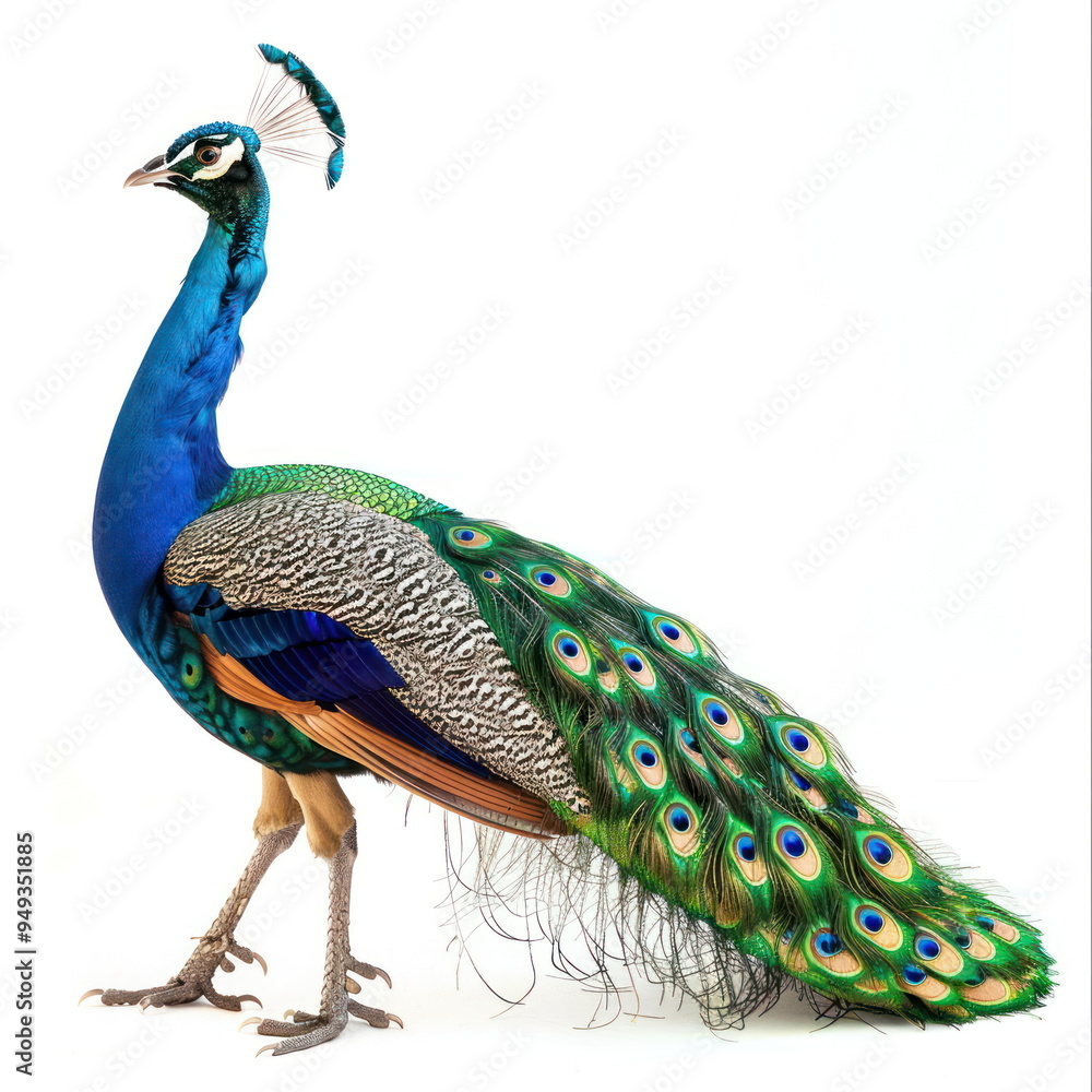 Obraz premium peacock on white background