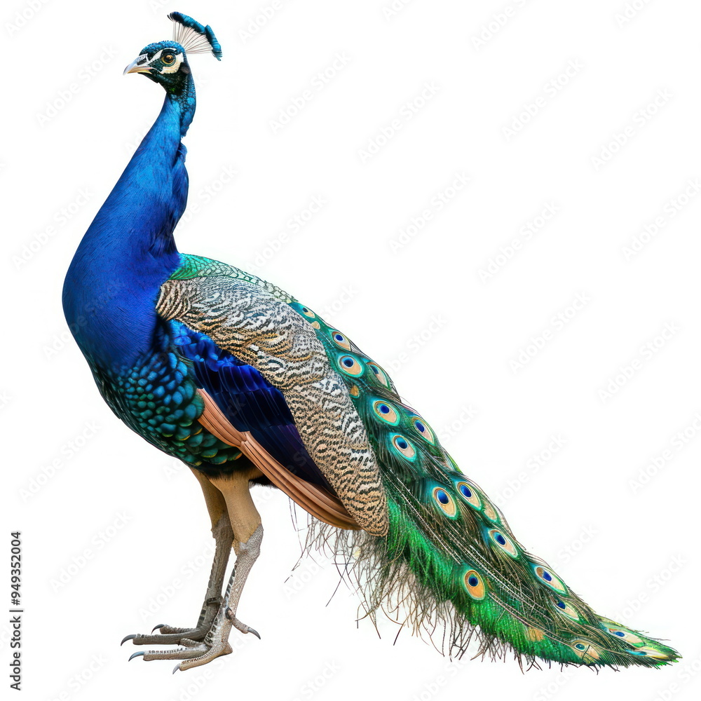 Obraz premium peacock on white background
