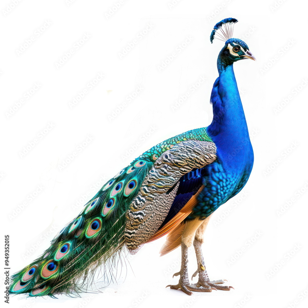 Obraz premium peacock on white background