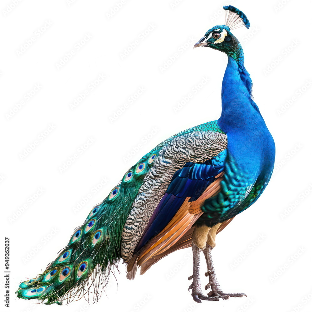 Obraz premium peacock on white background
