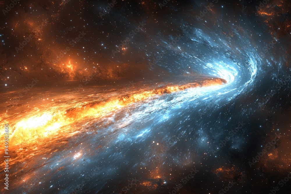 Awe inspiring cosmic nebula with swirling gases and glowing stars Awe inspiring cosmic nebula with swirling gases and glowing stars