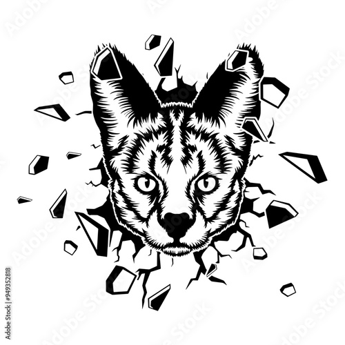 Wall Smashing  Serval Cat