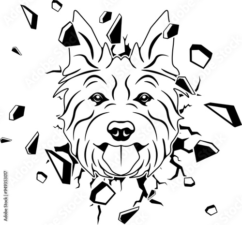 Wall Smashing Australian Terrier