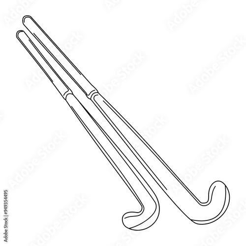 Hockey Stick Line Art