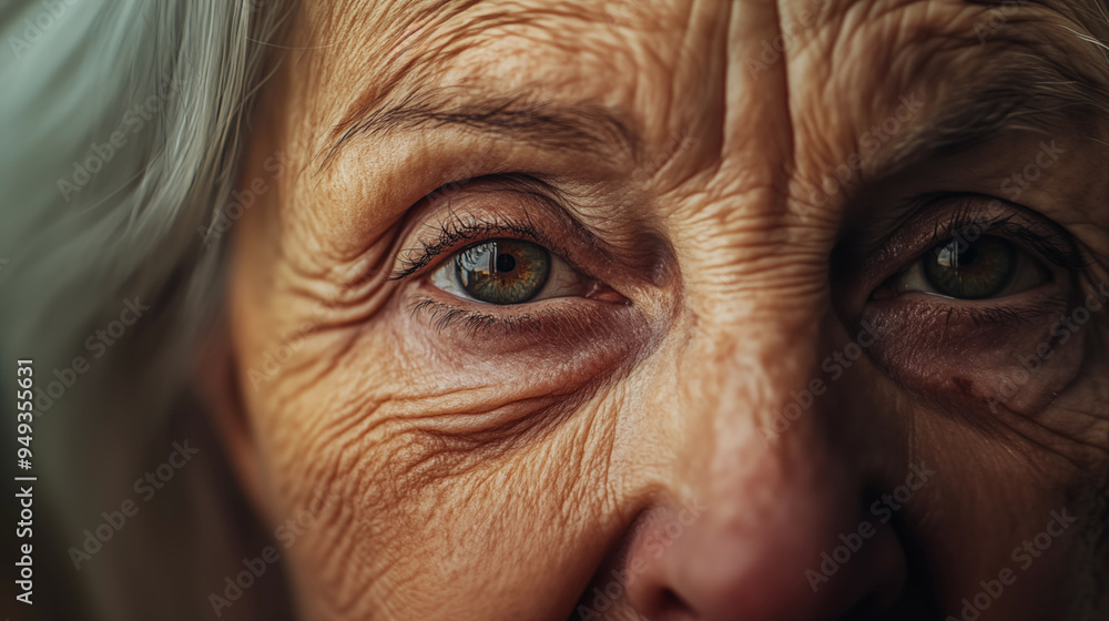 photo of a close-up of a senior woman's eyes with deep wrinkles and aging skin
photo of a close-up of a senior woman's eyes with deep wrinkles and aging skin
