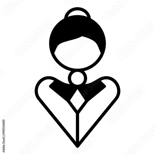 Receptionist Solid Black
