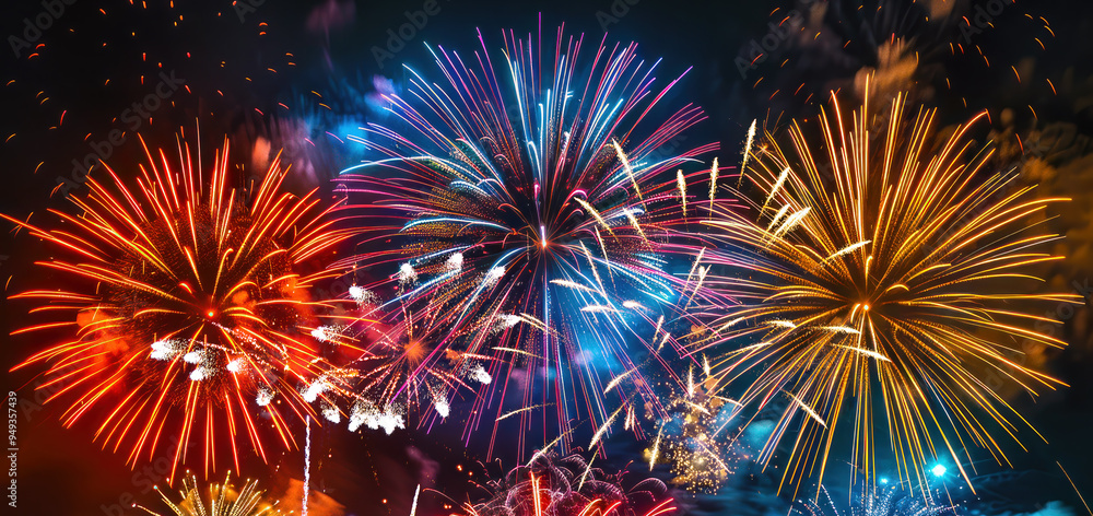 Fototapeta premium Feuerwerk,fireworks