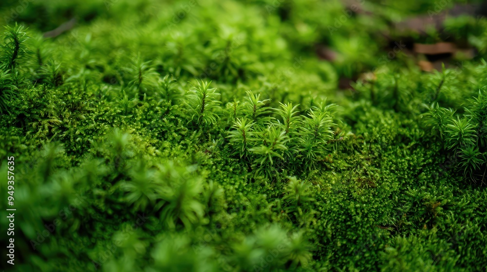 Green Moss Close-Up Wallpaper. A detailed close-up of green moss with fine textures. Green Moss Close-Up Wallpaper. A detailed close-up of green moss with fine textures.