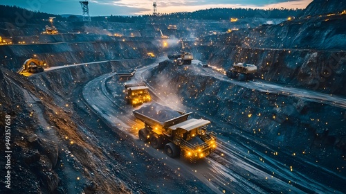 Automated IoT powered systems streamlining the processing of precious metals like gold silver and platinum in a modern mining facility optimizing efficiency and productivity