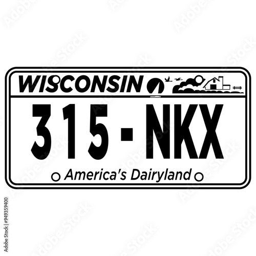 Wisconsin Licence Plate