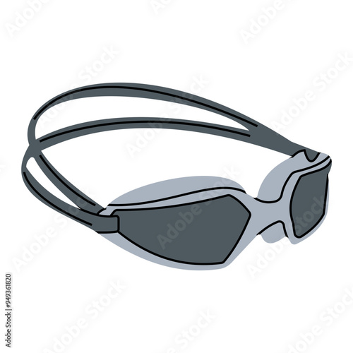 Swimming goggles Icon suitable for completing designs related to Sport equipment
