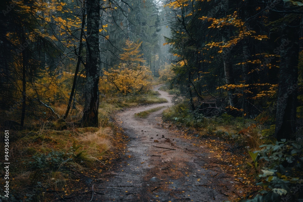 Obraz premium Autumnal Forest Path