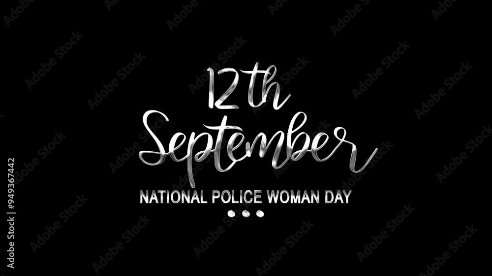 National Police Woman Day Text Animation on Silver Color. Great for National Police Woman Day Celebrations, for banner, social media feed wallpaper stories. National Police Woman Day Text Animation on Silver Color. Great for National Police Woman Day Celebrations, for banner, social media feed wallpaper stories.