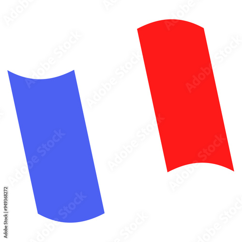 フランス国旗のアイコンイラスト	