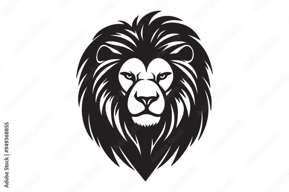 lion head silhouette vector illustration lion head silhouette vector illustration