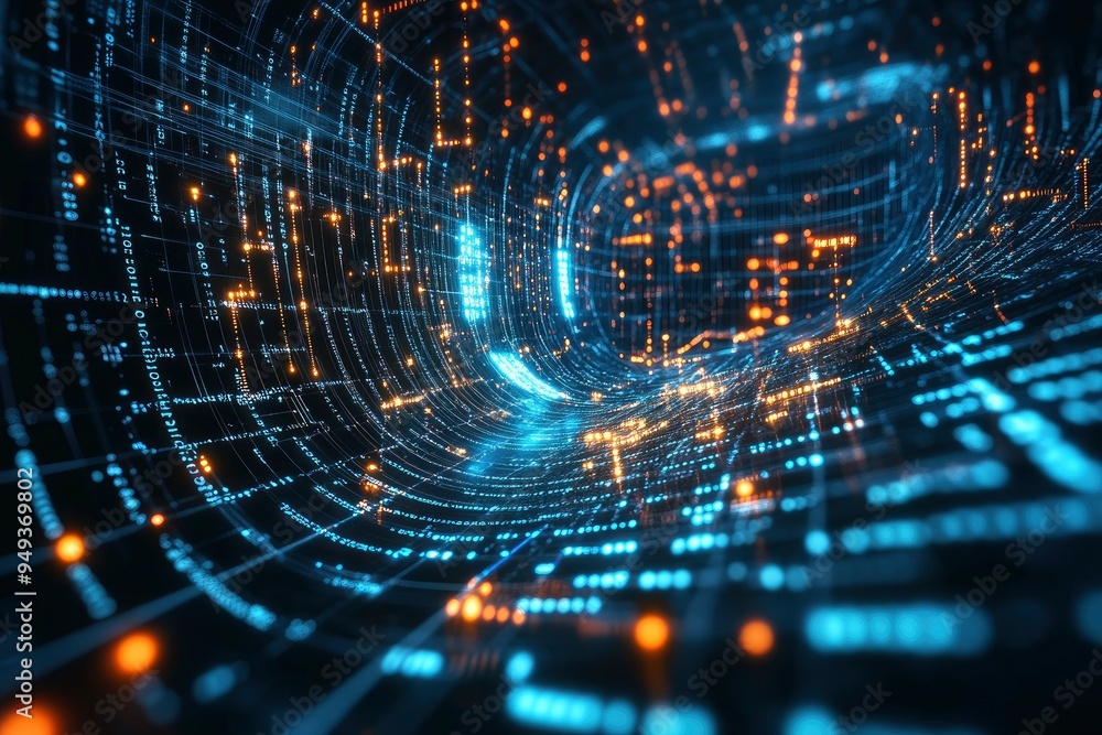 Quantum processing. Deep learning artificial intelligence. Future new technology for business or science presentation with generative ai Quantum processing. Deep learning artificial intelligence. Future new technology for business or science presentation with generative ai
