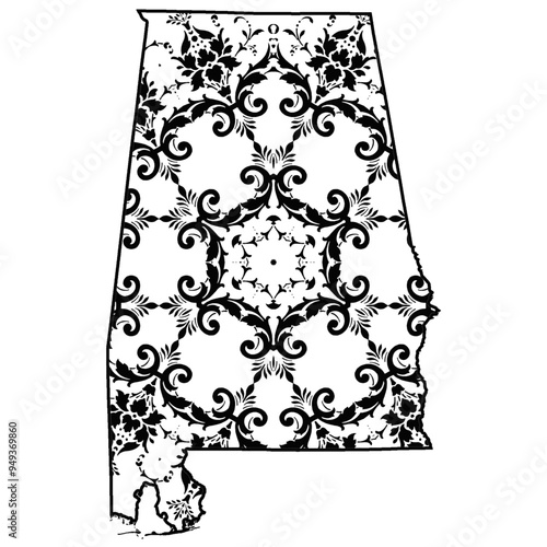 Alabama Vintage Pattern