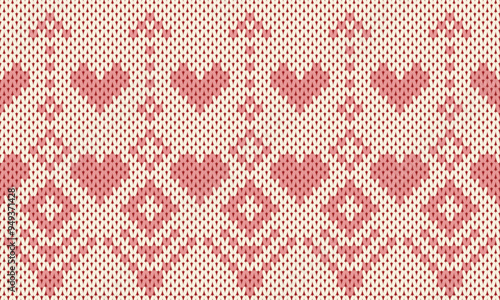 Winter Holiday Seamless Knitted Pattern.