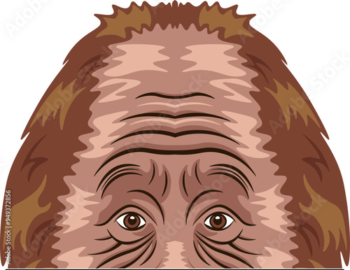 Bigfoot Face Peeking Color