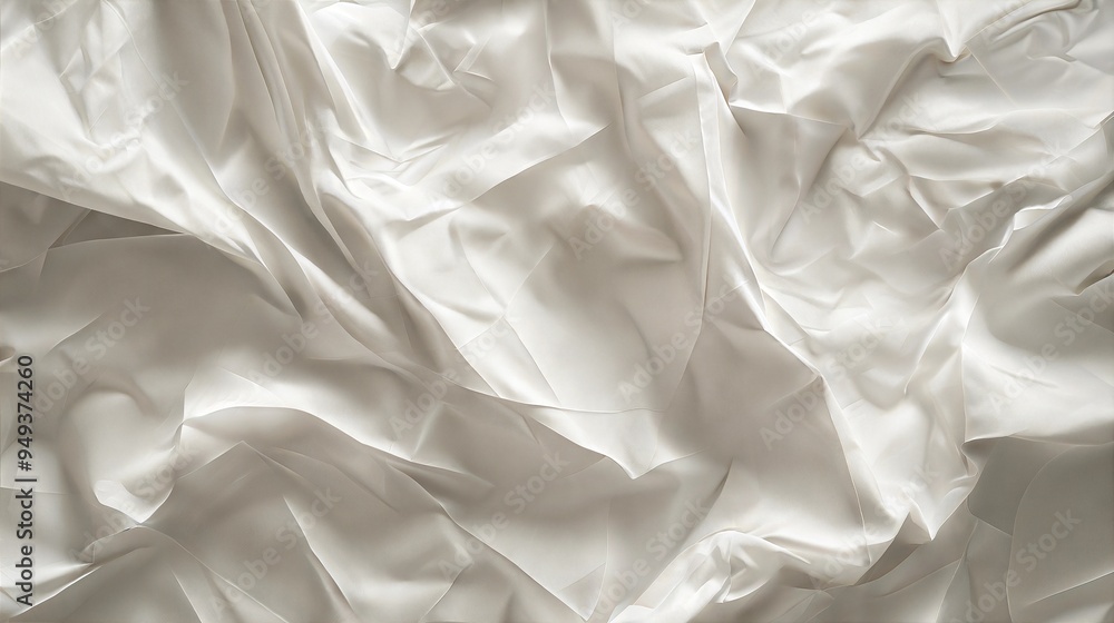 Crumpled white paper texture with detailed folds and shadows, perfect for backgrounds and designs Crumpled white paper texture with detailed folds and shadows, perfect for backgrounds and designs