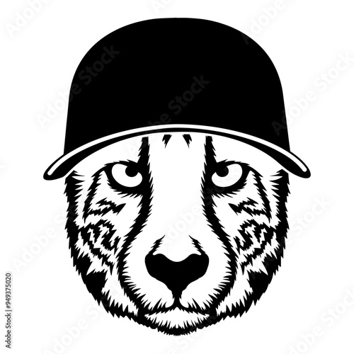 Cheetah In Baseball Cap
