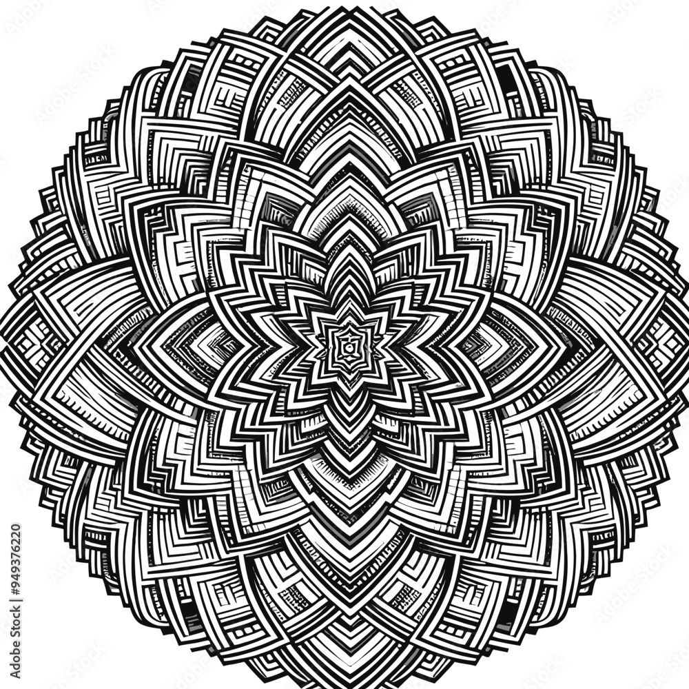 Fototapeta premium Mandala Coloring Page Vector