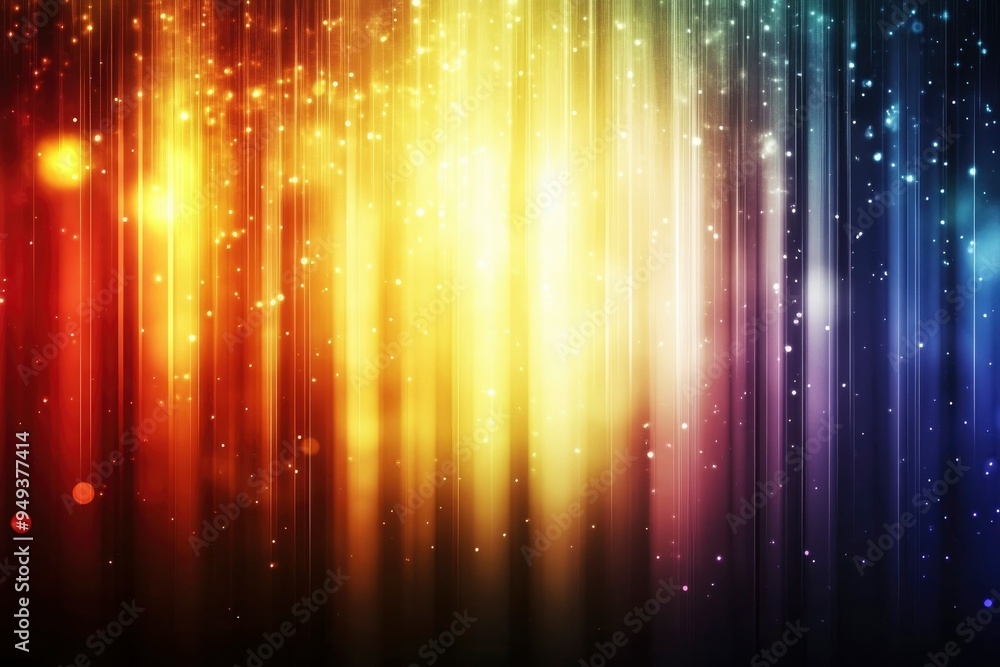 Abstract Background with Vertical Lights and Glowing Particles Abstract Background with Vertical Lights and Glowing Particles