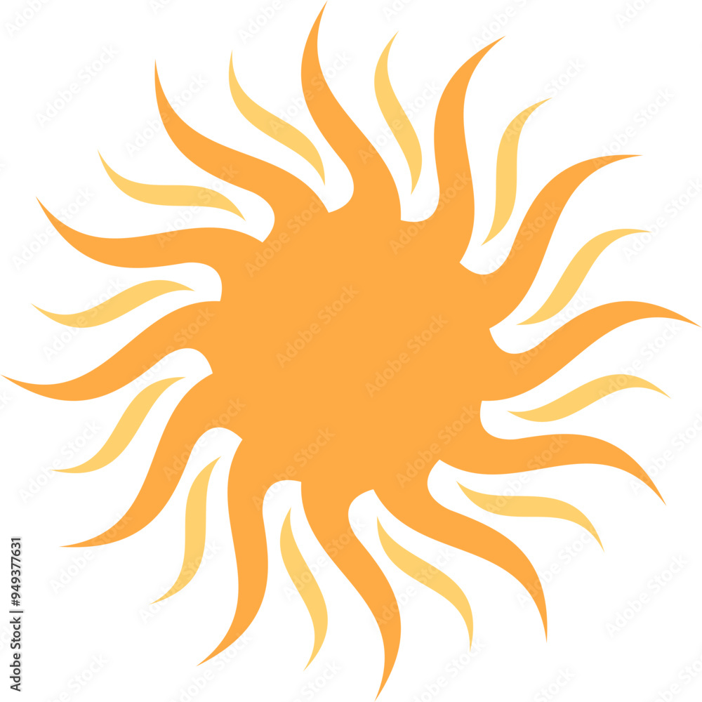 Naklejka premium Simple Sun Vector Illustration