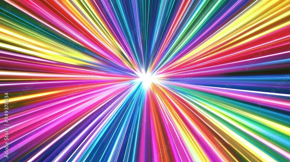 Abstract Rainbow Light Burst Abstract Rainbow Light Burst