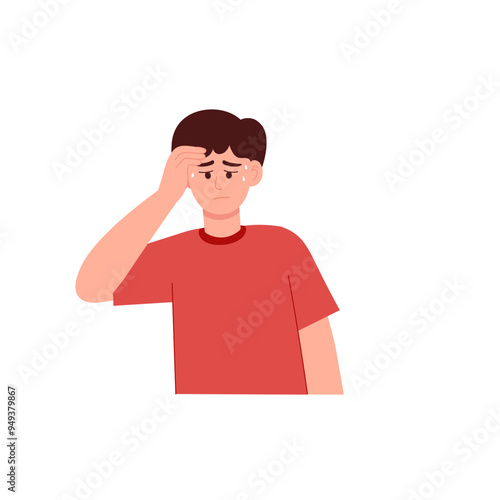 Pneumonia Symptoms Illustration Tiredness
