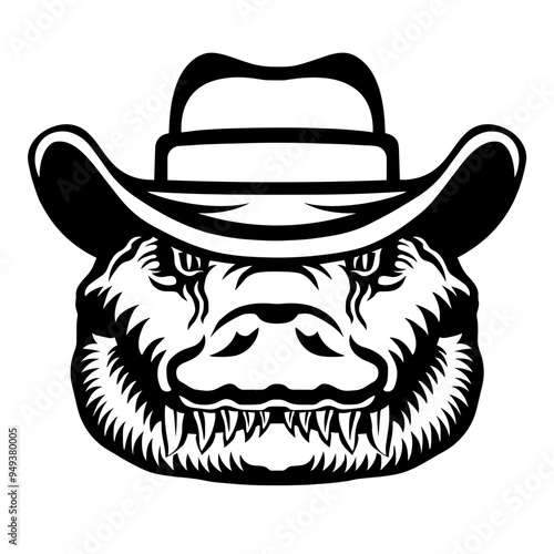 Crocodile In Cowboy Hat