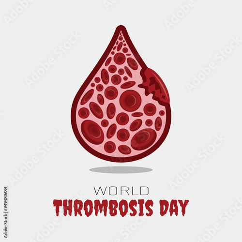 World Thrombosis Day Poster with blood drop