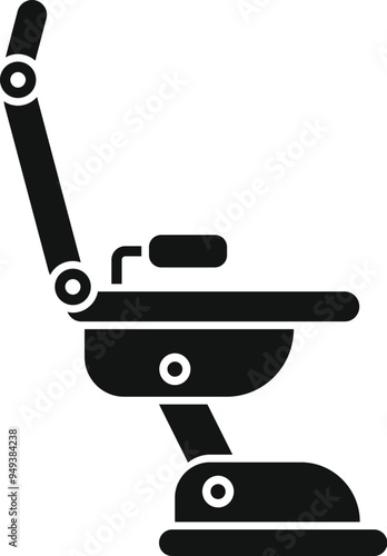 Black silhouette of an adjustable massage table, commonly found in spas and wellness centers, conveying a sense of tranquility and relaxation