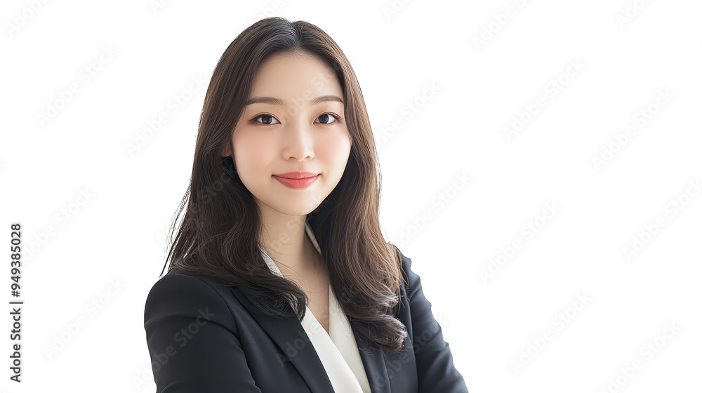 Portrait of a Confident Young Businesswoman in a Black Suit Portrait of a Confident Young Businesswoman in a Black Suit