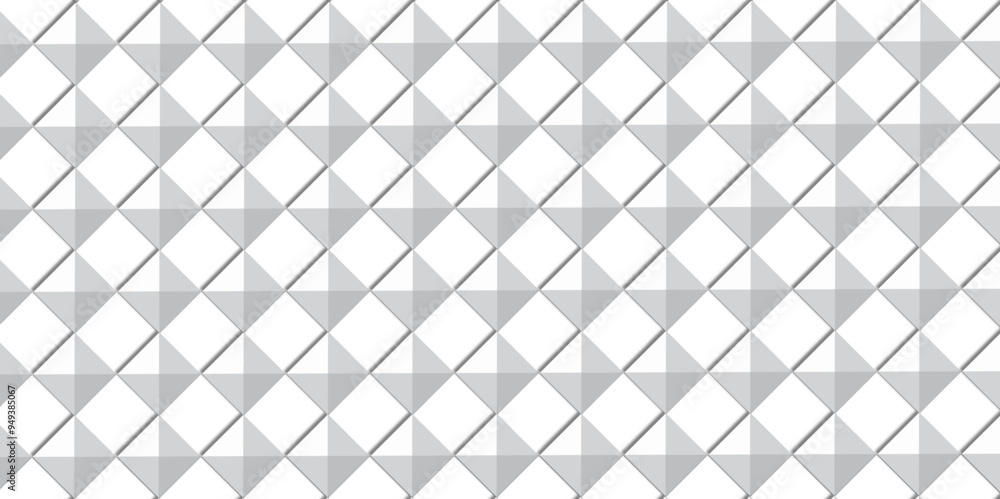 Fototapeta premium Seamless modern diagonal square grid pattern ceramic tiles wall background.