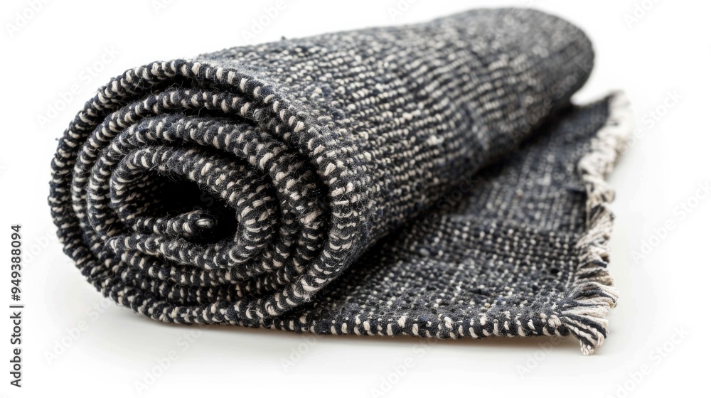 Rolled soft carpets isolated on white Rolled soft carpets isolated on white