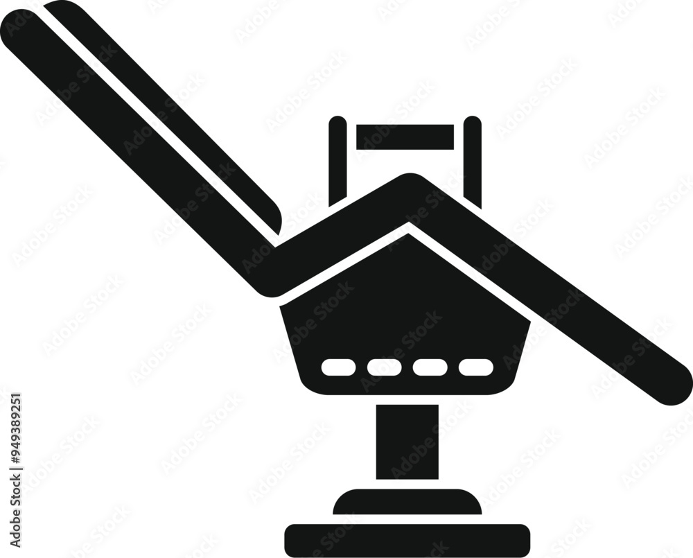 Medical examination couch icon in simple style on a white background Medical examination couch icon in simple style on a white background