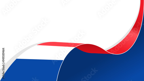 wavy france flag vector background with copy space for text. france national day