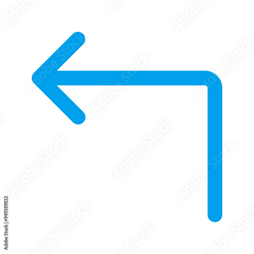 turn left duo tone icon