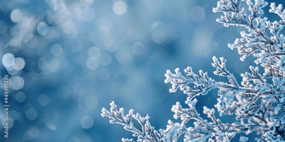 Sapphire blue with frosty white edges, cold and crisp winter theme Sapphire blue with frosty white edges, cold and crisp winter theme