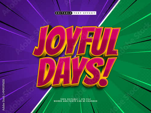 joyful days editable text effect in joyful and happy text style