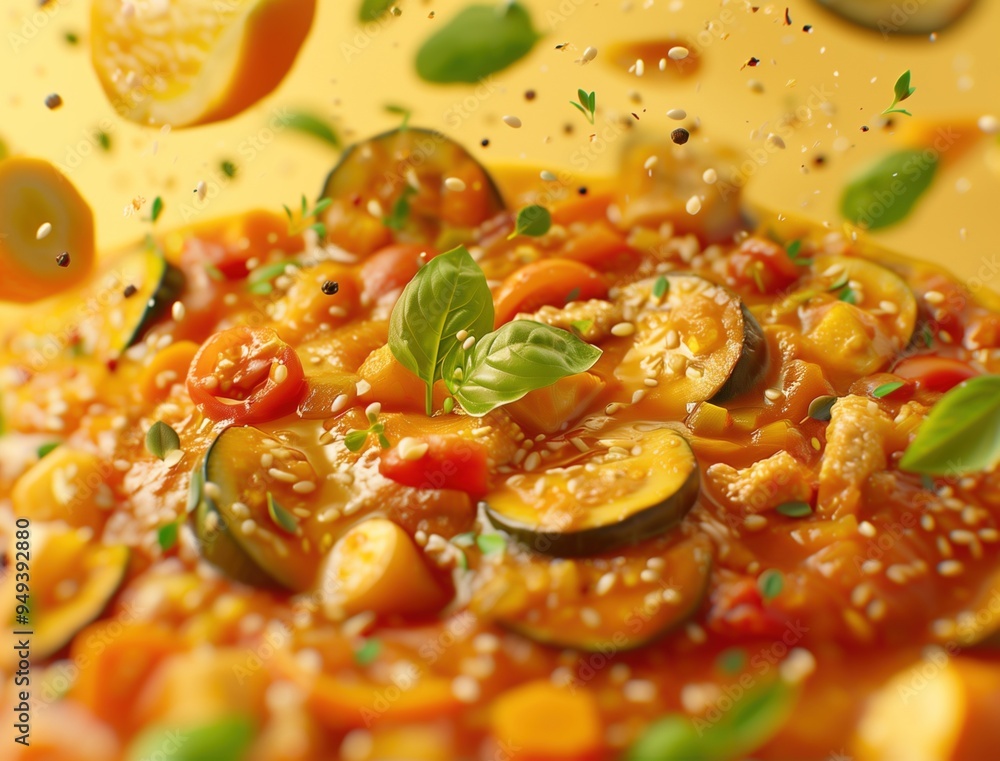 Vibrant Fresh Ingredients in Motion, Close Up Spanish Food Photography Vibrant Fresh Ingredients in Motion, Close Up Spanish Food Photography