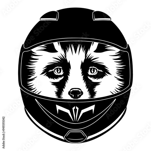 Fox In Motorcycle Helmet