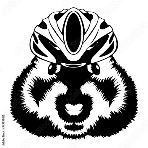 Hamster In Bike Helmet