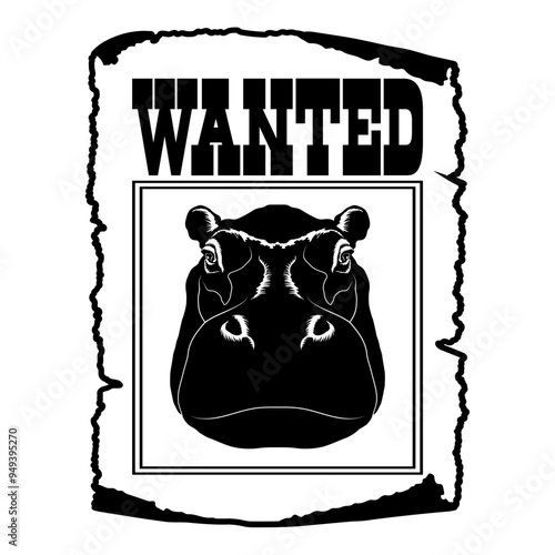 Hippo Wanted Poster