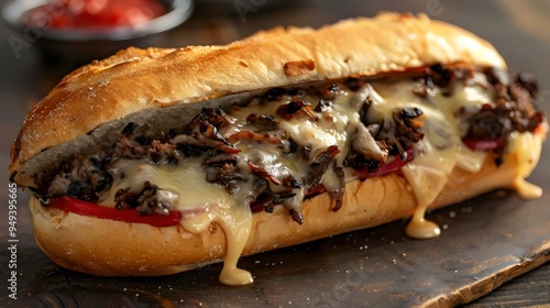 Wallpaper Mural Isolated, gourmet beef sandwich with fresh tomato on a white plate, perfect for lunch or dinner Torontodigital.ca