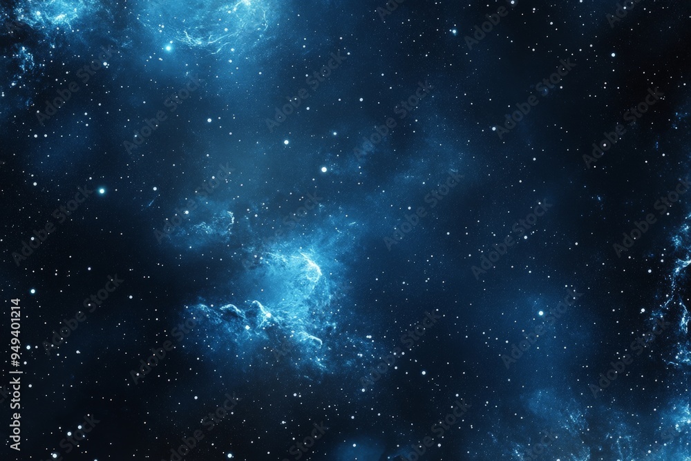 Cosmic Sky with Bright Stars and Nebulae. Cosmic Sky with Bright Stars and Nebulae.