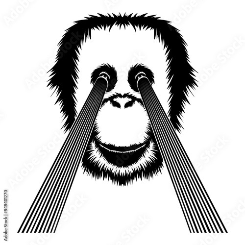 Orangutan Lazer Beam Eyes