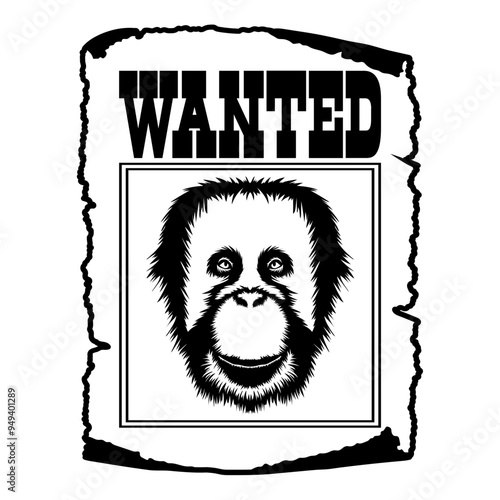 Orangutan Wanted Poster