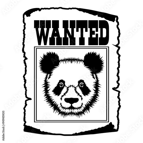 Panda Wanted Poster